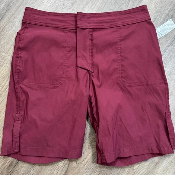 Eddie Bauer Maroon Women's Rolled Hem Bermuda Shorts - Size 8 - Picture 14 of 15
